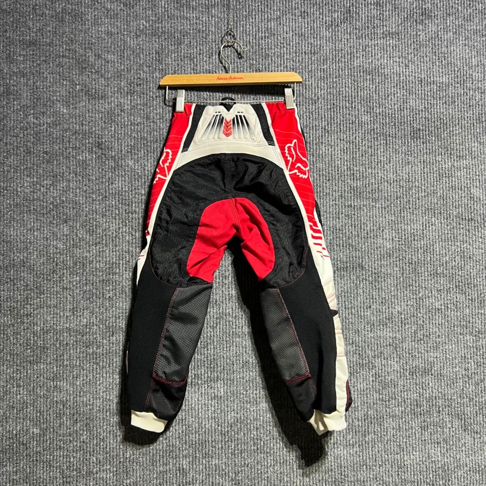 Fox Racing 360 Motocross Pants Kids 8/24 Red Black White Kids MX Dirt Bike Gear - Picture 9 of 11